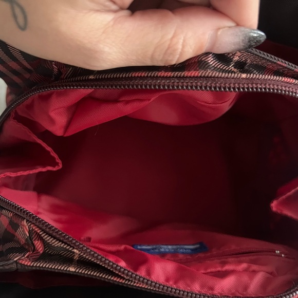 Burberry blue label nova check red and brown mini tote - Picture 9 of 12
